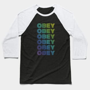 BTS Army - J-Hope obey (ripetitive dynamite style rainbow green) | Kpop Army Baseball T-Shirt